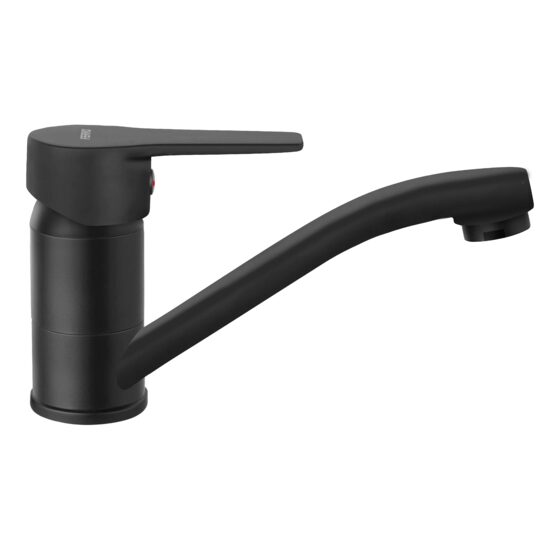 Baterie stativa lavoar Ritto, negru cu pipa mobila, Ferro BTR2ABL