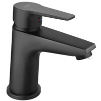 Baterie stativa lavoar Ritto, negru cu ventil click-clack, Ferro BTR2BL