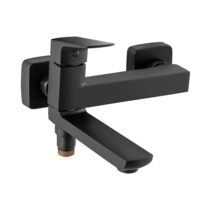 Baterie perete cada/dus Vitto VerdeLine, negru cu set de dus si pipa comutator, Ferro BVI1RVLBL