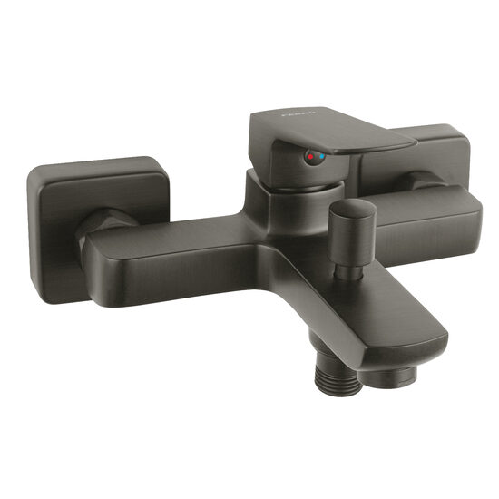 Baterie perete cadă Vitto VL fără set de duș, gun metal, Ferro BVI1VLGM