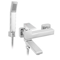 Baterie perete cada/dus Zicco, crom cu set de dus si pipa comutator, Ferro BZI11R