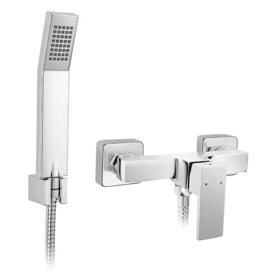 Baterie perete dus Zicco, crom cu accesorii, Ferro BZI77