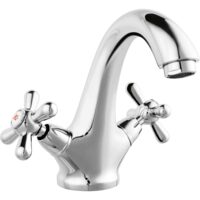 Baterie stativa lavoar Retro New, crom cu ventil metalic, Ferro XD2