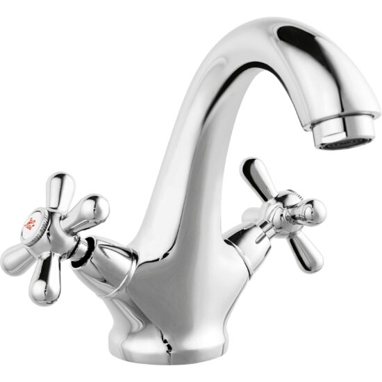 Baterie stativa lavoar Retro New, crom cu ventil metalic, Ferro XD2