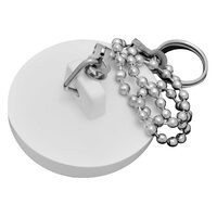 Dop cu lant pentru lavoar, alb, Ferro KORL40