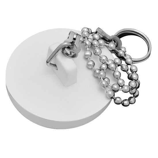 Dop cu lant pentru lavoar, alb, Ferro KORL40