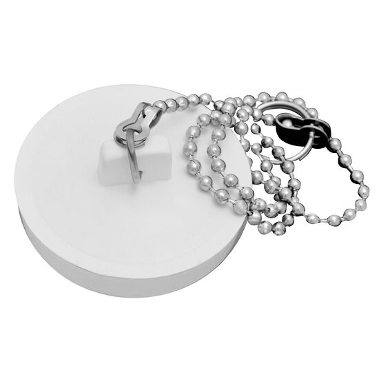 Dop cu lant pentru spalator/cadă de duș, alb, Ferro KORZL52