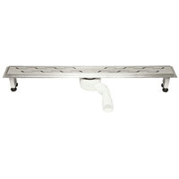 Rigola dus inox L= 700 mm cu model grila "S" si sifon DN40/50, Ferro OL70