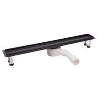 Rigola dus inox L= 700 mm pentru placi ceramice cu sifon DN40/50, negru, Ferro OLP1-70-BL