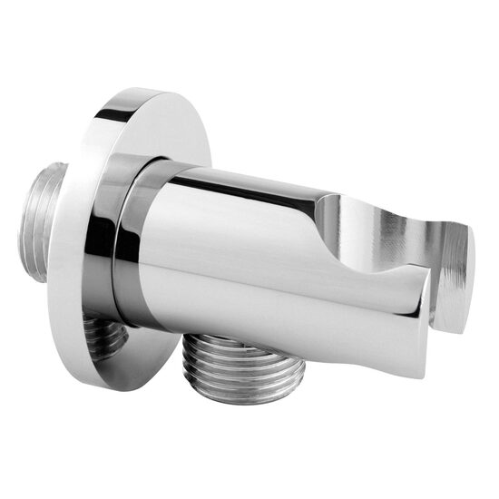 Racord dus 1/2" cu suport dus, crom pentru baterie ingropata, Ferro PKN14