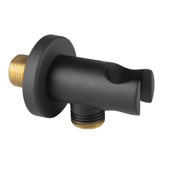 Racord dus 1/2" cu suport dus, negru pentru baterie ingropata, Ferro PKN14BL