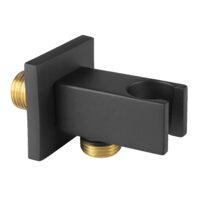 Racord dus 1/2" cu suport dus, negru pentru baterie ingropata, Ferro PKN15BL