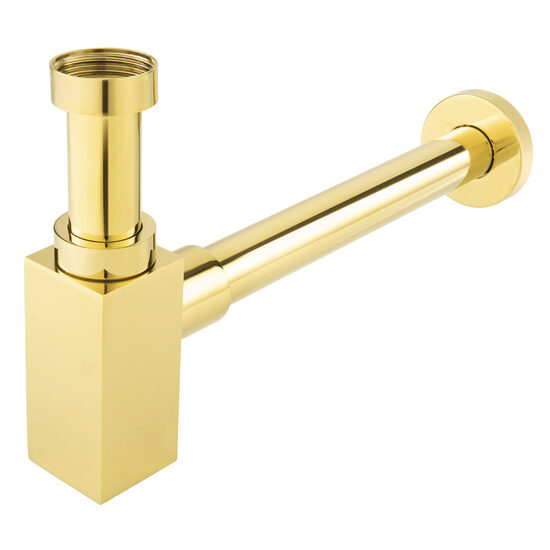 Sifon lavoar pătrat, auriu, Ferro S280G