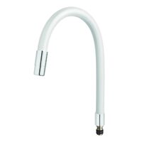 Pipa elastica pentru baterie spalator Elastico, alb, Ferro W100W-B