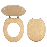 Capac WC din lemn de frasin, natur, Ferro WC/JASAN