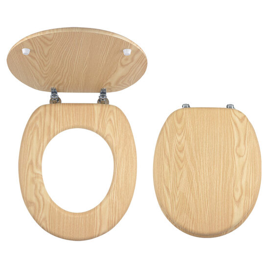 Capac WC din lemn de frasin, natur, Ferro WC/JASAN