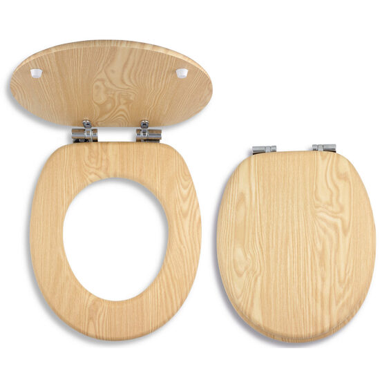 Capac WC soft-close din lemn furniruit, frasin, Ferro WC/SOFTJASAN