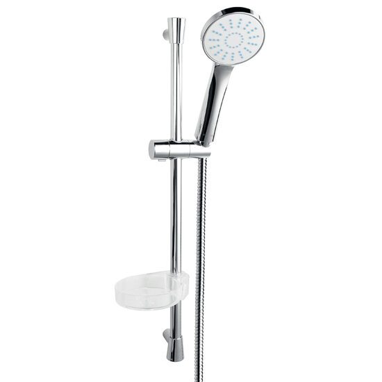 Set bara dus 1 functie cu suport culisant Belis, crom, Ferro N180B