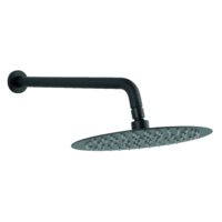 Cap de dus fix 250 mm cu brat din perete, negru , Ferro NPT13BL