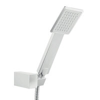 Set para dus 1 functie cu suport reglabil si furtun flexibil Sinus, crom, Ferro U170B