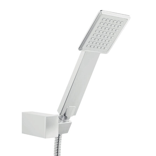 Set para dus 1 functie cu suport reglabil si furtun flexibil Sinus, crom, Ferro U170B