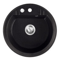 Chiuveta granit 1 cuva rotunda 510 mm MEZZO II, grafit, Ferro DRGM1/51BA