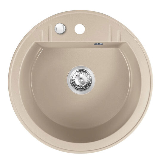 Chiuveta granit 1 cuva rotunda 510 mm MEZZO II, nisip, Ferro DRGM1/51SA