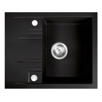 Chiuveta granit, 1 cuva si storcator 48x58 MEZZO II, grafit, Ferro DRGM48/58BA