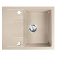 Chiuveta granit, 1 cuva si storcator 48x58 MEZZO II, nisip, Ferro DRGM48/58SA