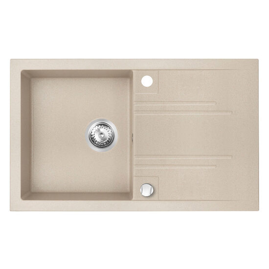 Chiuveta granit, 1 cuva si storcator 48x78 MEZZO II, nisip, Ferro DRGM48/78SA