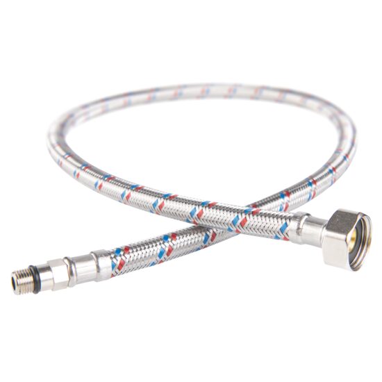 Racord flexibil pt. baterii 1/2xM10x1, cu capat scurt L=80cm, Ferro WBS84