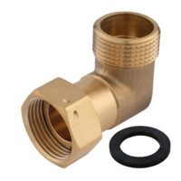 Cot cu semiolandez din alama, 1/2", FI-FE, etanșare plată, Ferro SGK1