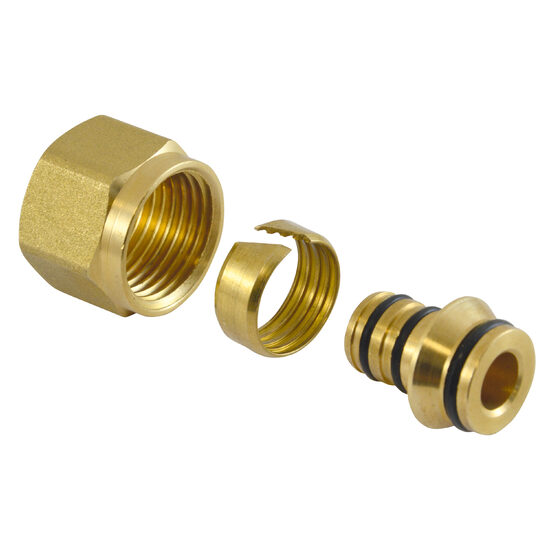 Racord compresiune eurocon 1/2" pentru teava PEXAL D.16x2 mm (2 buc), Ferro ZL15PEXAL