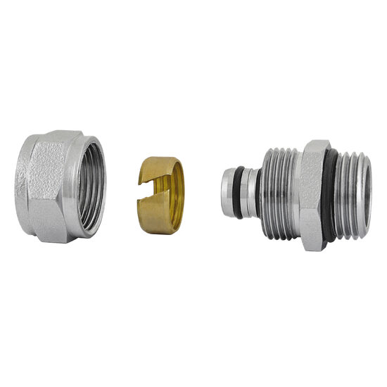 Racord alama cromata prin compresie D.16x1/2" FE pt. teava multistrat, Ferro ZL1601C