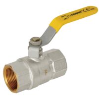 Robinet trecere din alama pt. gaz 1" FI-FI cu sfera si maneta, Ferro KGS3