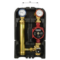 Grup de amestec 1 1/2"x1" pt. instalatii incalzire cu vana 3 cai si pompa GPA II 25‑6‑180, Ferro GMP602GPA