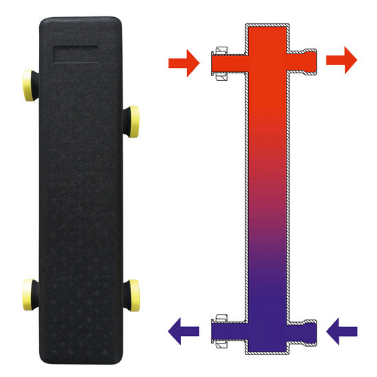 Schimbator hidraulic din  otel inox 1 1/2", 3 m³/h, Ferro SHI30