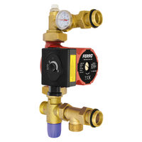 Grup de amestec incalzire in pardoseala pt. colectori 1”cu vana 3 cai termostatata si pompa GPA II 25‑4‑130, Ferro GM1F-40GPA