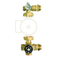 Grup de amestec incalzire in pardoseala pt. colectori 1”cu vana 4 cai termostatata fara pompa, Ferro GM-WP