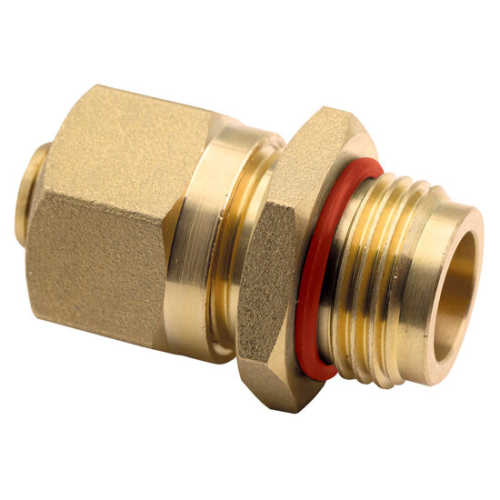 Niplu alama 1/2"x1/2" cu O-ring pt.  Debitmetre RKPP_TP, Ferro N10PORT-C7NEW