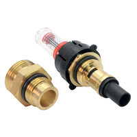 Set: Debitmetru 1/2" + Niplu 1/2"x3/4" (profil C7), Ferro RKPP-SET39