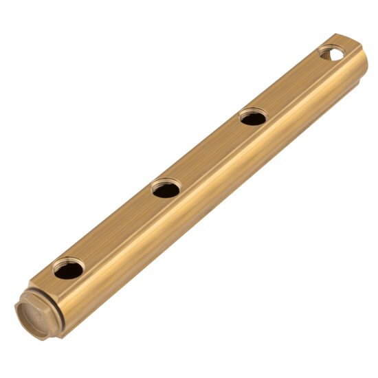 Distribuitor bara din alama 1", 4 circuite, 100 mm intre circuite, Ferro RMD04