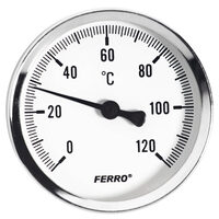 Termometru D.80 mm 1/2", axial, 0-120°C, Ferro T80120A