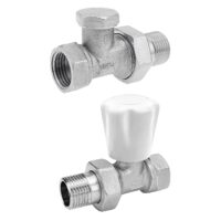 Set robineti radiator tur/retur drepti 1/2", Ferro ZGB01