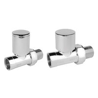 Set robineti radiator tur/retur drepti 1/2", crom, Ferro ZGB30CR