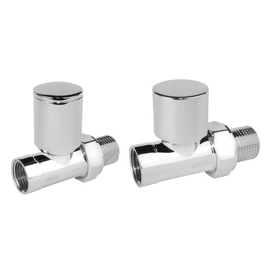 Set robineti radiator tur/retur drepti 1/2", crom, Ferro ZGB30CR