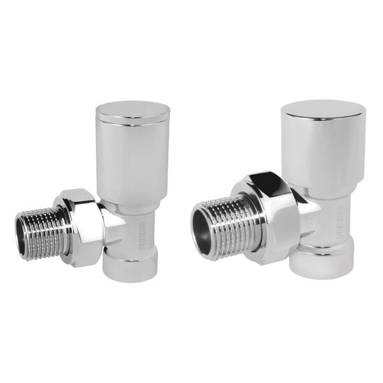 Set robineti radiator tur/retur coltari 1/2", crom, Ferro ZGB31CR