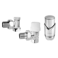 Set robineti radiator coltari 1/2" tur termostatic+retur+cap termostat GT31, Ferro ZTM31CR