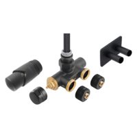 Set robinet coltar termostatic cu tub de imersie, presetare, antracit, Ferro ZTT30AT