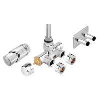 Set robinet coltar termostatic cu tub de imersie, presetare, crom, Ferro ZTT30CR